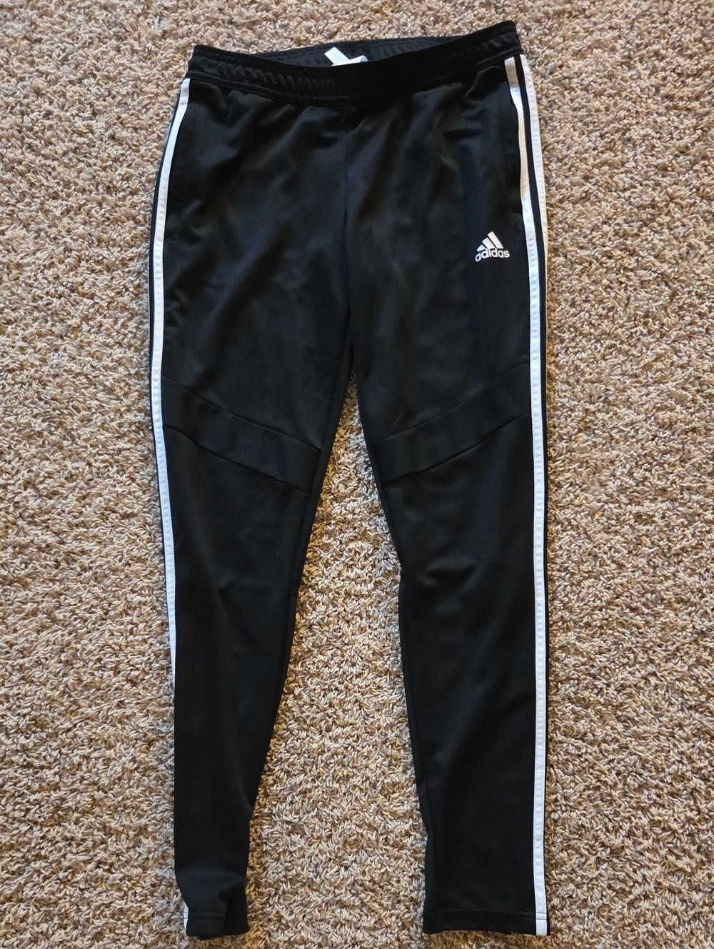 adidas Womens Climacool Black Track Joggers with White Side Stripes
